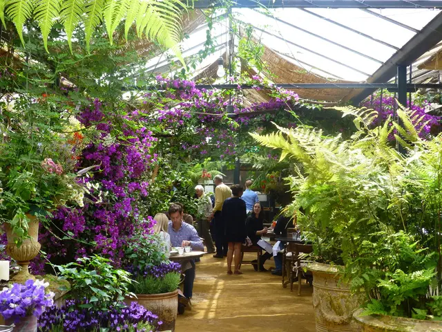 In the picture it looks like a restaurant and many people were sitting and some of them are...